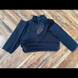 Balera Draped Panel Bra Top Black